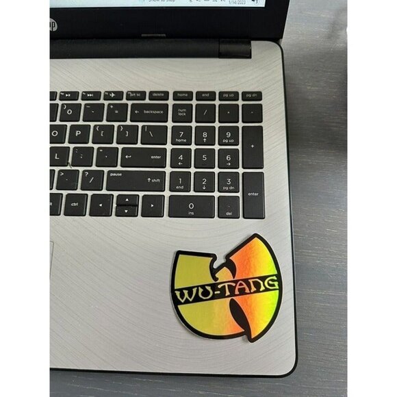 Wu-Tang Logo  Sticker Yellow Holographic Very High Quality Hip Hop 3" - Picture 3 of 6
